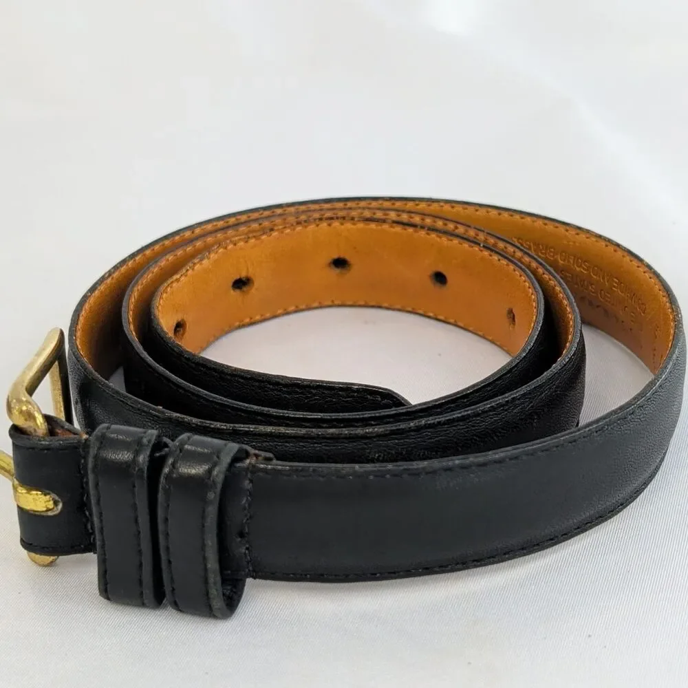 Vintage Coach 6600 Belt Mens Size 34 Black Glove Tanned Cowhide Leather USA Made